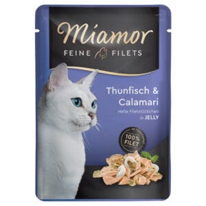 24x100g Fijne Filets Tonijn & Calamari Miamor Kattenvoer