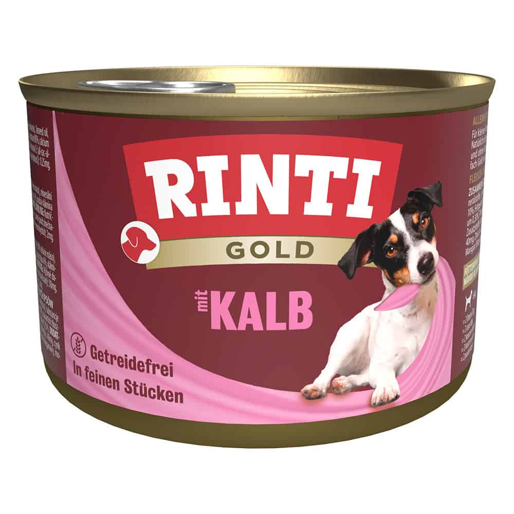 24x185g Gold Kalf RINTI Hondenvoer