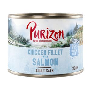 24x200g Adult Kipfilet met Zalm Purizon Kattenvoer