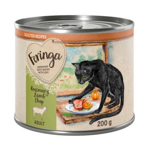 24x200g Feringe Selected Recipes Rozemarijn Lamskotelet Katten Natvoer