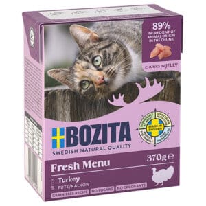 Bozita Stukjes in Gelei met Kalkoen Kattenvoer – 8,88 kg