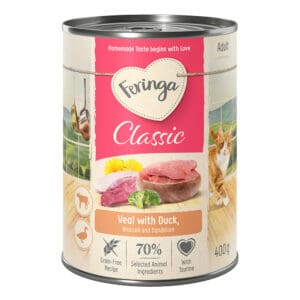 24x400g Feringa Classic Meat Menu Eend & Kalf Kattenvoer