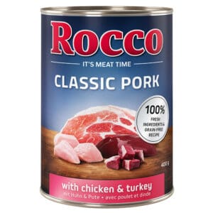 24x400g Kip & Kalkoen Classic Pork Rocco Hondenvoer