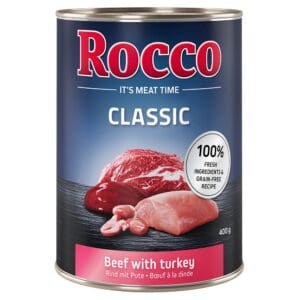 24x400g Rund met Kalkoen Rocco Classic Hondenvoer