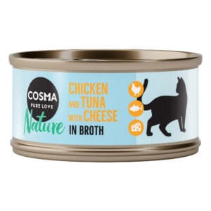 24x70g Kip & Tonijn met Kaas Cosma Nature Kattenvoer