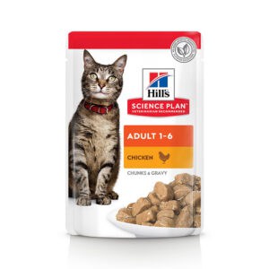 24x85g Feline Maaltijdzakjes Kip Hill's Science Plan Kattenvoer