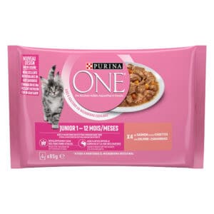 24x85g Junior Zalm en Wortelen Purina ONE Kattenvoer