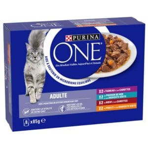 24x85g Purina ONE ADULT Mix (4 soorten) nat kattenvoer