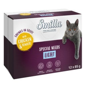 24x85g Smilla verse zakjes Adult Hapjes in Saus Kip en Tomaat met Groenten
