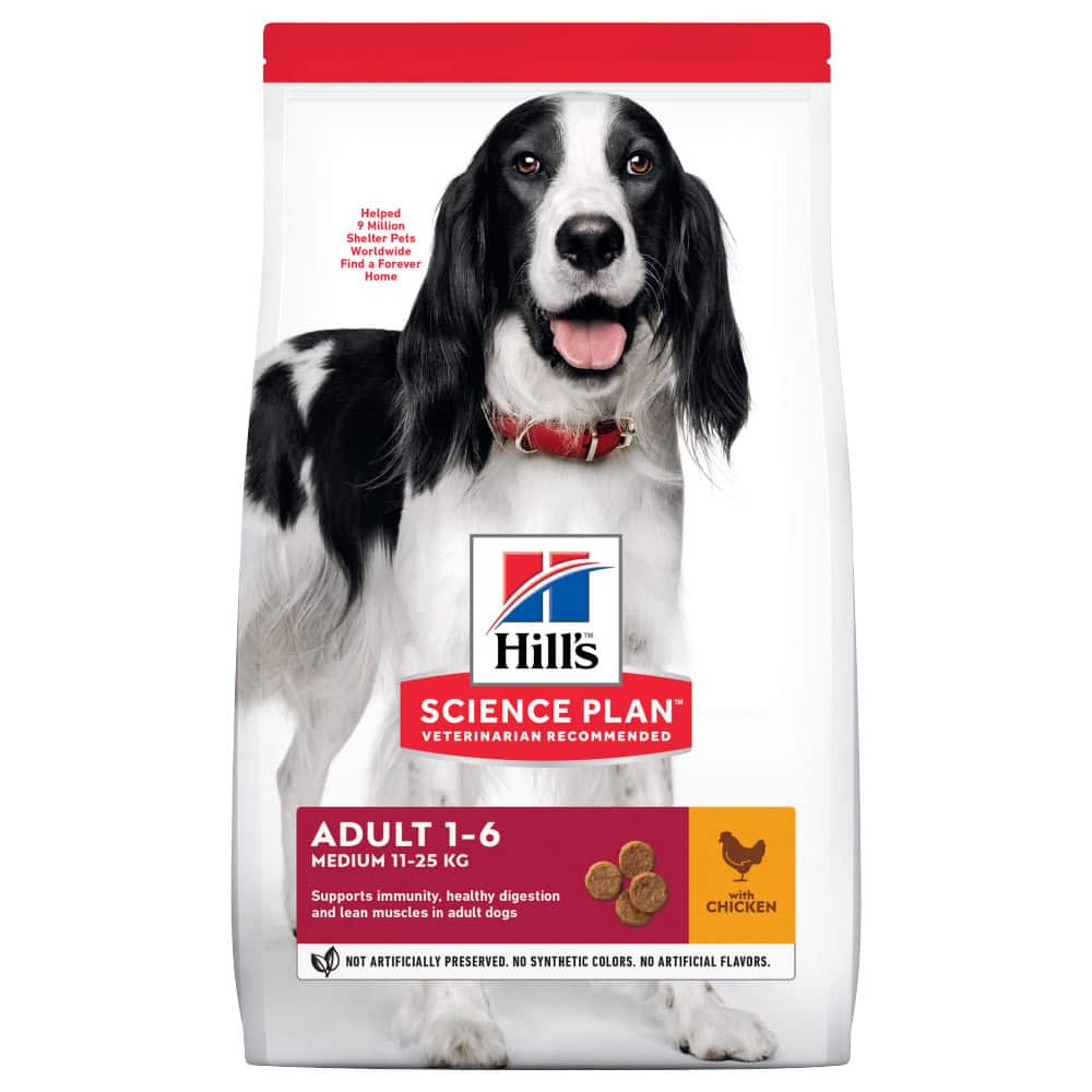 2,5kg Adult 1-6 Medium met Kip Hill’s Science Plan Hondenvoer