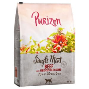 2,5kg Single Meat Rund met Hibiscusbloesem Purizon Kattenvoer