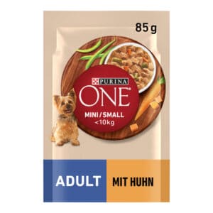 Purina ONE Mini Adult Kip natvoer voor honden – 26 x 85 g