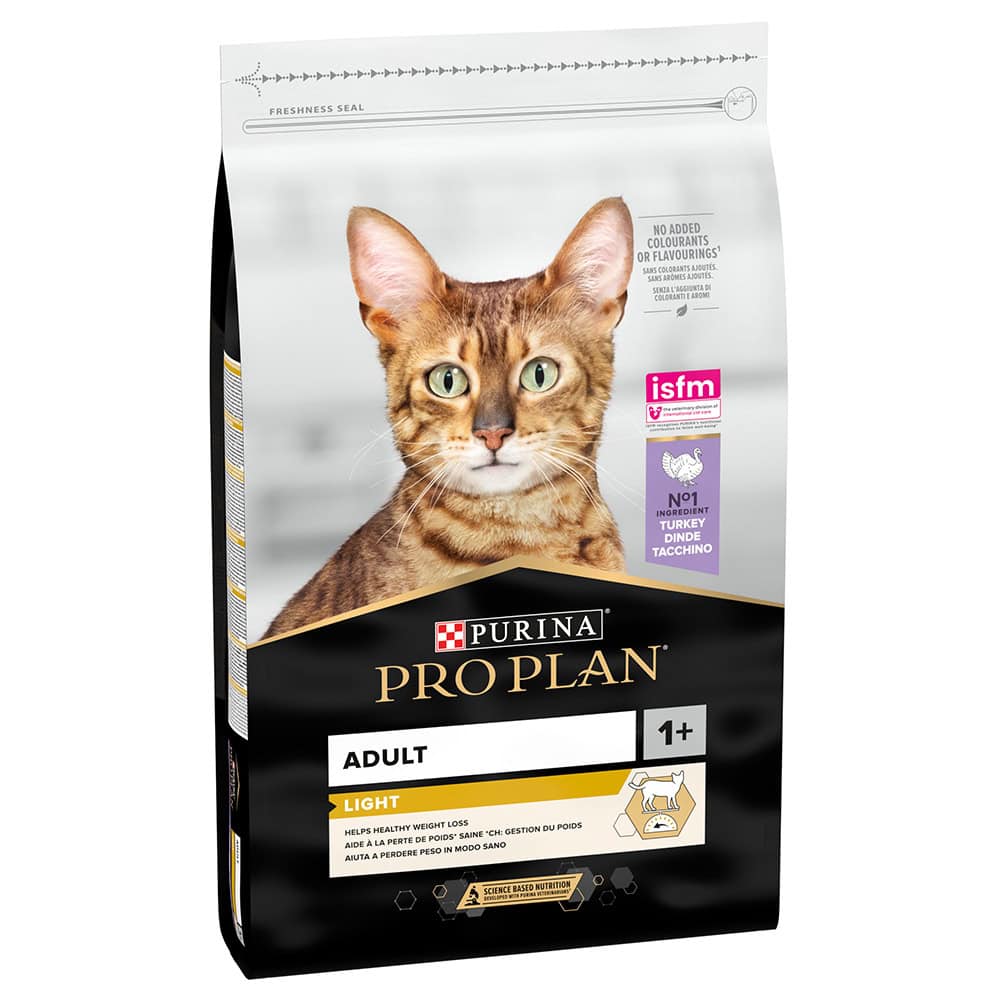 2x10kg Light Adult Optilight Rijk aan Kalkoen Pro Plan Kattenvoer