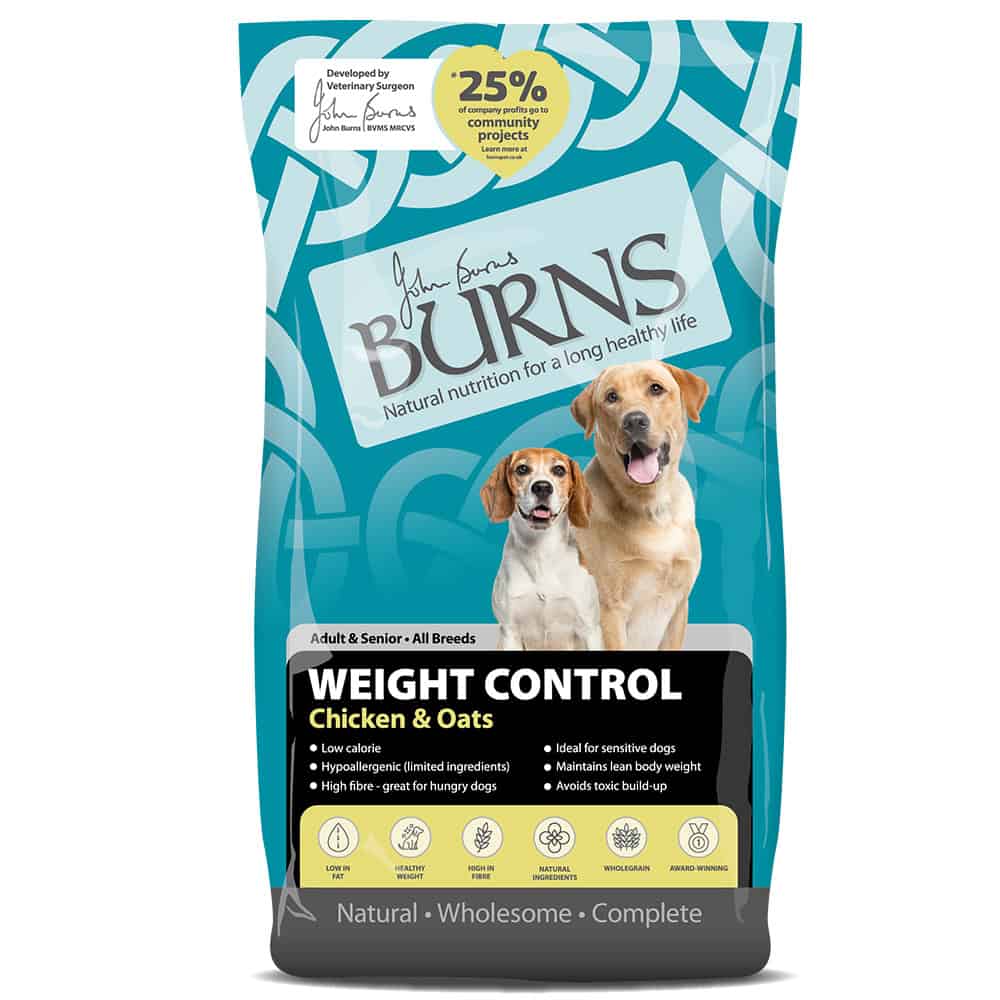 Burns Adult/Senior Weight Control+ Kip & Haver Hondenvoer – 24 kg