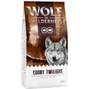 2x12kg "Ebony Twilight" Wild Zwijn & Buffel Wolf of Wilderness Hondenvoer