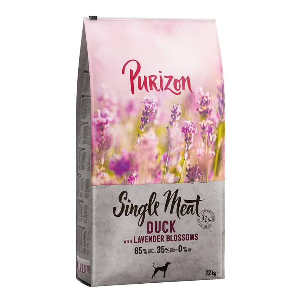 2x12kg Single Meat Adult Eend met Appel en Lavendelbloesem Purizon Hondenvoer