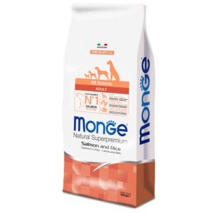 2x12kg Zalm & Rijst Superpremium Alle rassen Adult Monge