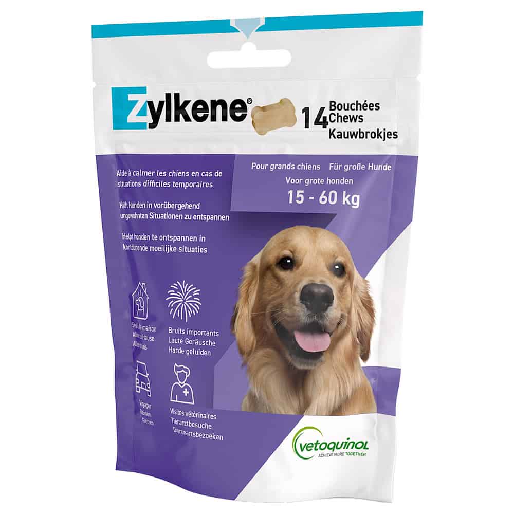 2×14 Chews voor Grote Honden Zylkene Rustgevende Kauwsnackjes