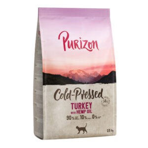 2x2,5g Coldpressed Kalkoen met Hennepolie Purizon Kattenvoer