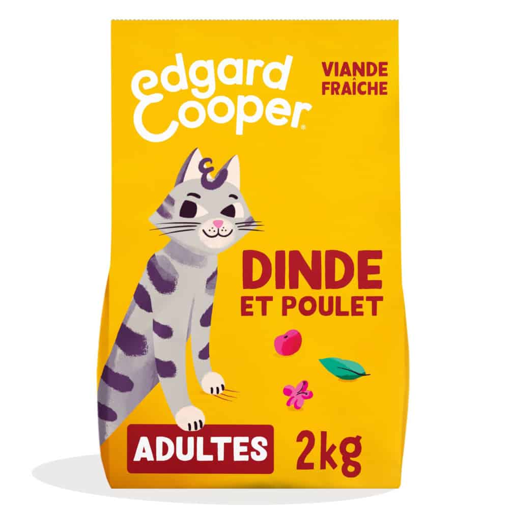 Edgard & Cooper Adult Kip en Kalkoen Graanvrij Kattenvoer – 2 kg