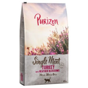 2x6,5kg Single Meat Kalkoen met Heidebloesem Purizon Kattenvoer