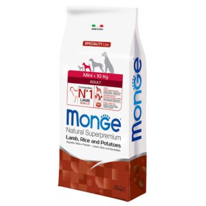 2x7,5kg Lam Superpremium Adult Mini Monge Hondenvoer
