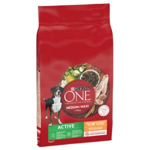2x7kg Medium/Maxi Active Kip Purina ONE Hondenvoer