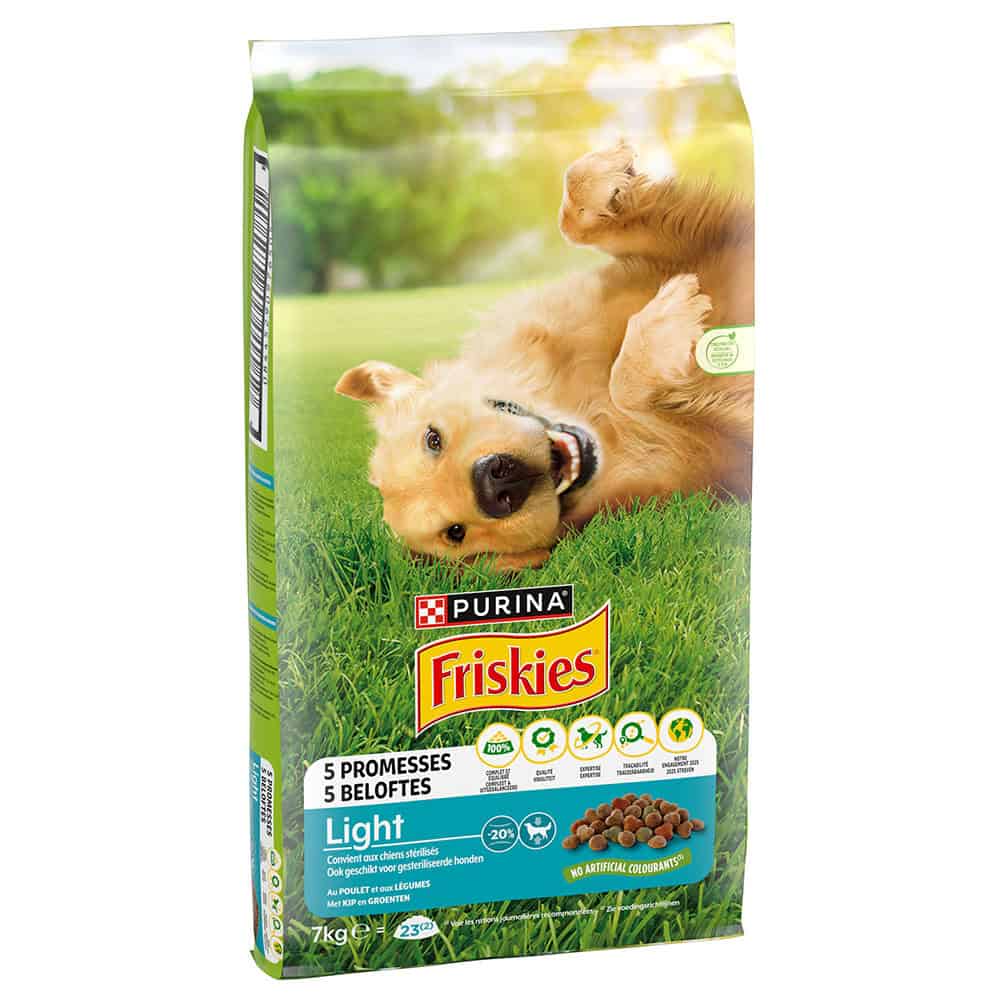 2x7kg Purina Friskies Light Hond Sterilised met Kip en Groenten Honden Droogvoer