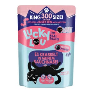 300g Lucky Lou Adult Gevogelte & Insecten nat kattenvoer