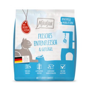 MjAMjAM Knapperige Maaltijden Eend & Gevogelte Kattenvoer droog – 300 g