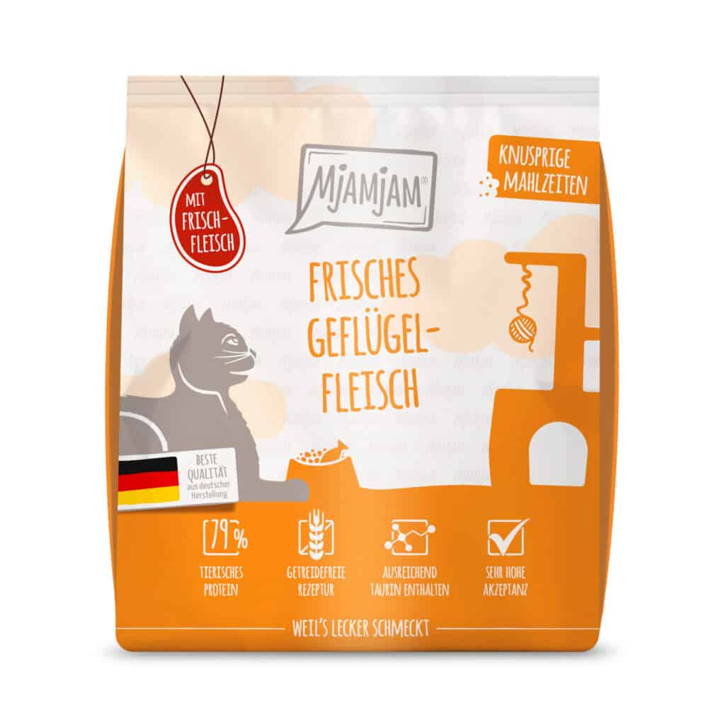 MjAMjAM Knapperige Maaltijden Gevogelte Kattenvoer droog – 300 g