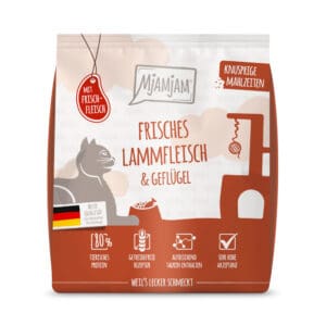 300g MjAMjAM Knapperige Maaltijden Lam & Gevogelte Kattenvoer droog