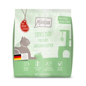 300g MjAMjAM Knapperige Maaltijden Sterilised Gevogelte Kattenvoer droog