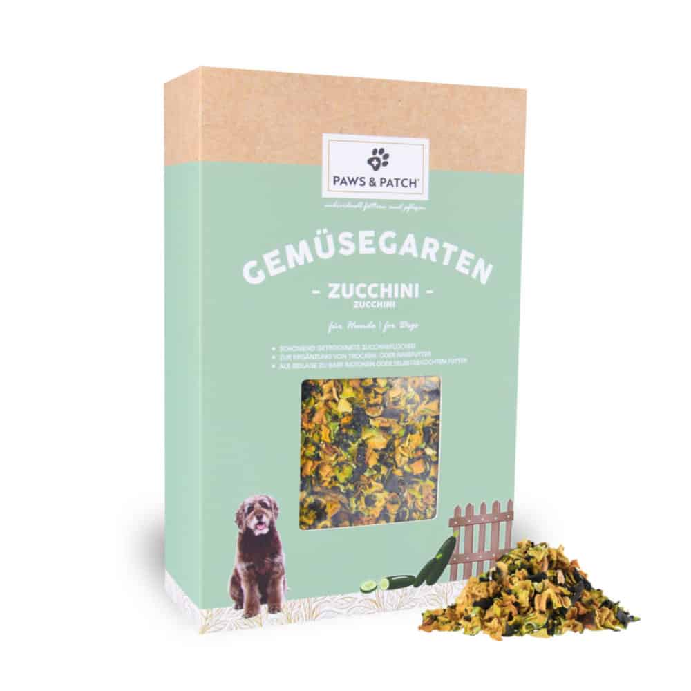 PAWS & PATCH Groentetuin courgettevlokken aanvullend diervoeder voor honden – 350 g