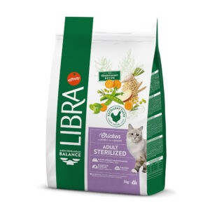 3kg Libra gesteriliseerd kippenvoer voor volwassen honden