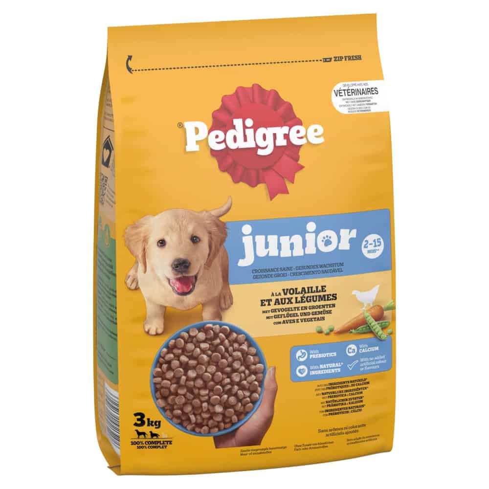 Pedigree Junior Gevogelte & Groente hondenvoer droog – 9 kg