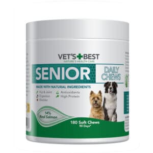 (180 tabletten) Vet’s Best Senior Daily Chews Zalm Aanvullende voeding voor honden – 400 g