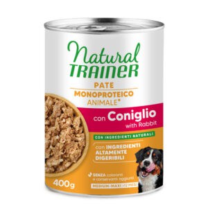 400 g Natural Trainer Sensitive Adult Medium & Maxi No Gluten Rabbit Hondenvoer Wet