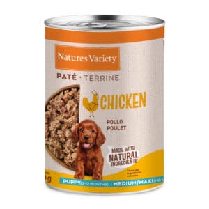 400g Nature's Variety Paté Medium/Maxi Puppy Kip Hondenvoer nat