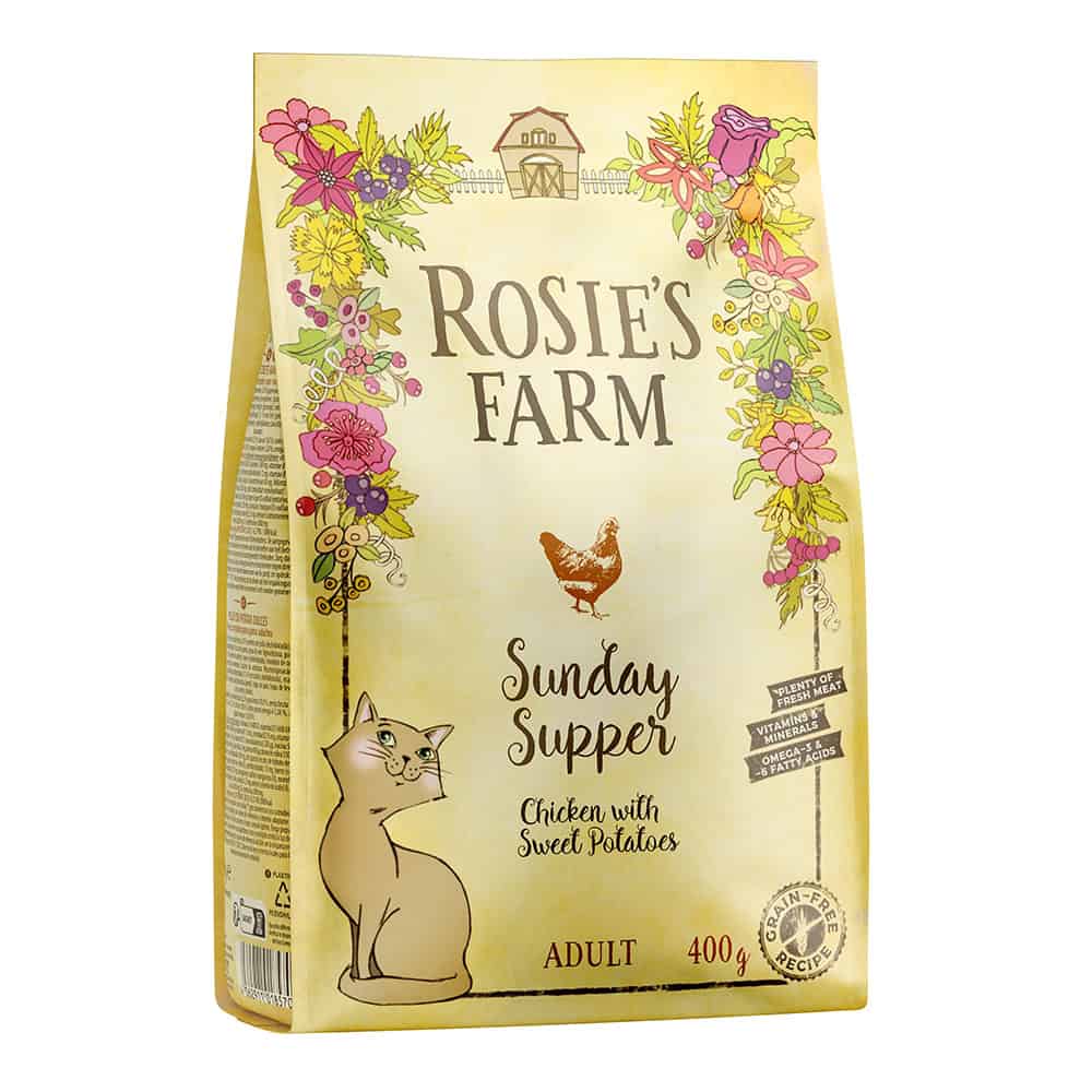 400g Rosie’s Farm Adult Kip met Zoete Aardappel Kattenvoer droog