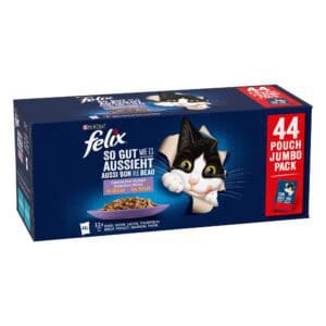 44x85g Vis- & Vlees Selectie Felix Elke Dag Feest Kattenvoer