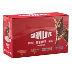 48x85g Mixpakket in saus (4 varianten) Carnilove Cat Pouch
