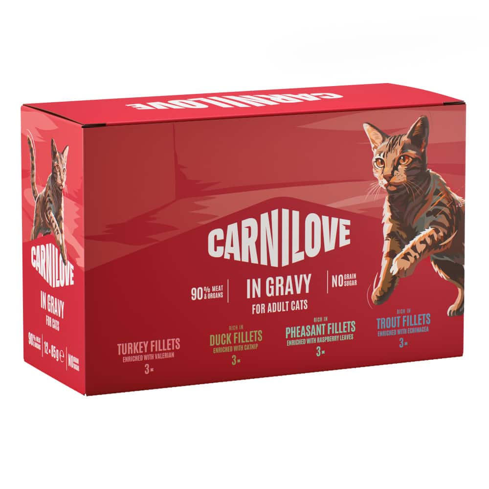 48x85g Mixpakket in saus (4 varianten) Carnilove Cat Pouch
