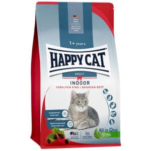 4kg Happy Cat Indoor Voralpen-rundvlees droogvoer voor katten