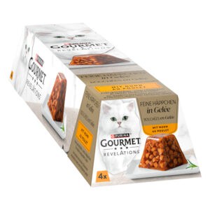 4x57g Gourmet Revelations Fine cuts Kip natvoer voor katten