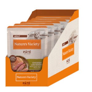 2 x 12 x 70 g / 2 x 22 x 85 g of 2 x 28 x 70 g Nature's Variety natvoer voor katten! - Pâté No Grain Adult Kip en Gans (2 x 12 x 70 g)