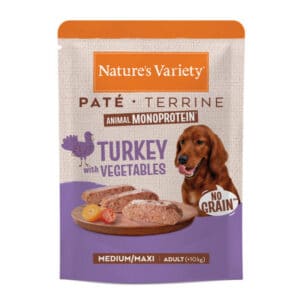 Nature's Variety natvoer voor honden – Original Paté No Grain Medium/Maxi Adult Kalkoen – 16 x 300 g