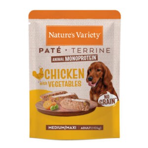 ! 2 x Nature's Variety natvoer voor honden - Original Paté No Grain Medium/Maxi Adult Kip 16 x 300 g