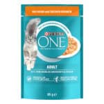 52x85g Adult Kip & Sperziebonen Purina ONE Kattenvoer