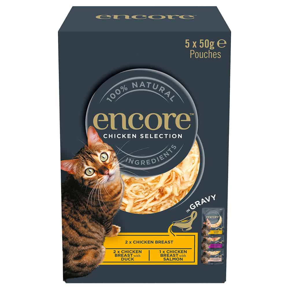 Encore Cat Gravy Zakjes Mix Kip selectie (3 Sorten) Katten Natvoer – 250 g